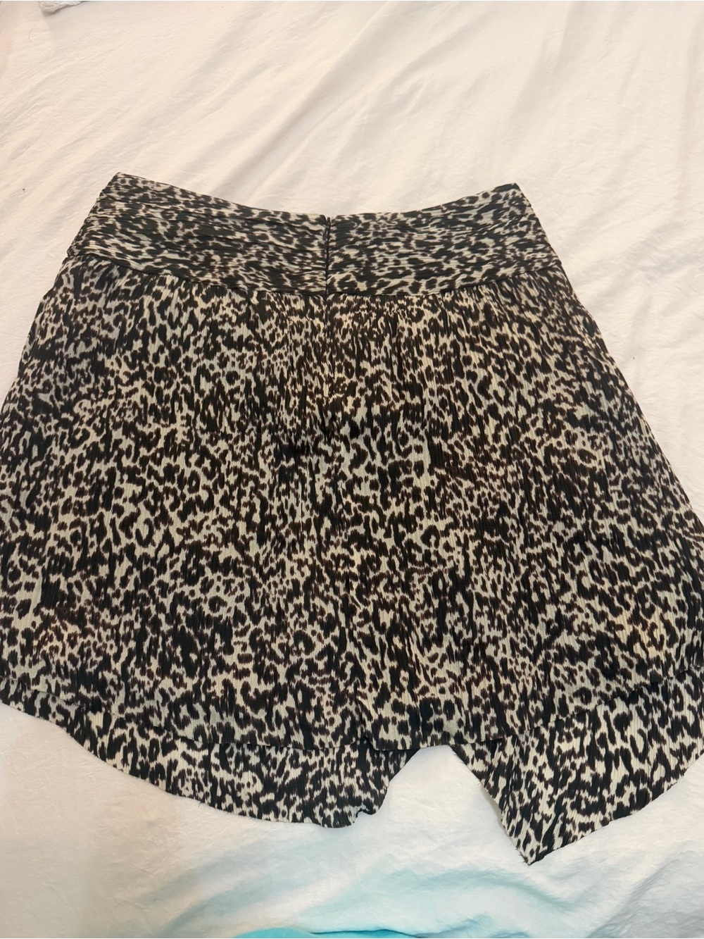 Iro 100% Silk Skirt Womens Size 38 Asymmetrical Sheer Leopard Print Animal - Picture 6 of 6
